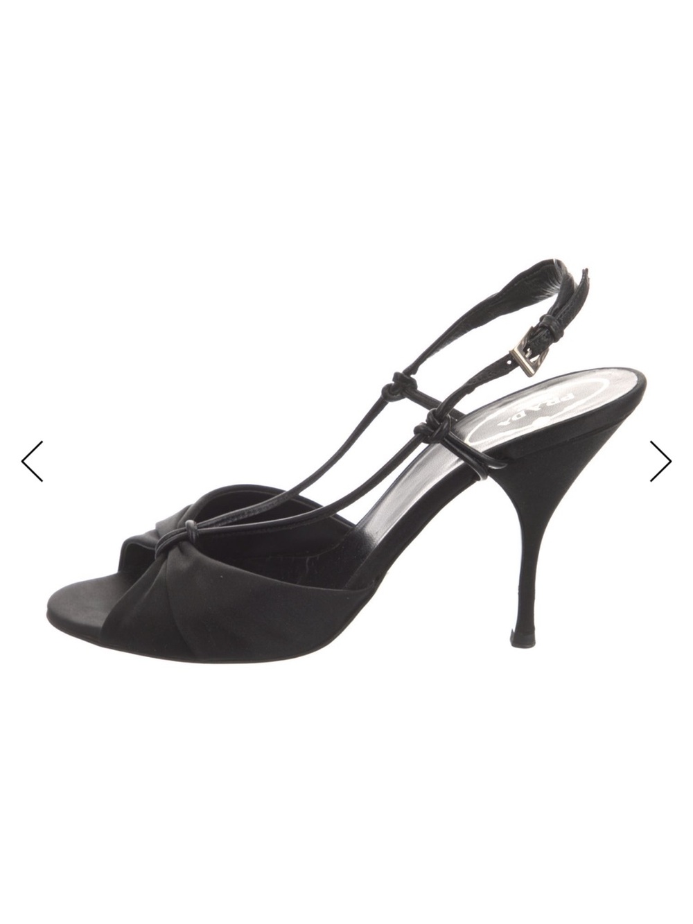 Black Slingback Stiletto Heels - Women's Elegant Evening Sandals